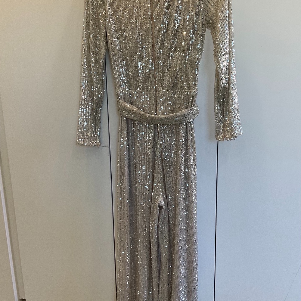 Eliza J Sequined Jumpsuit